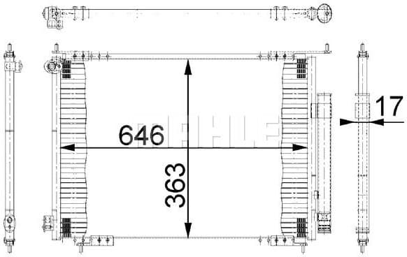 Condenser, air conditioning BEHR AC 678 000S