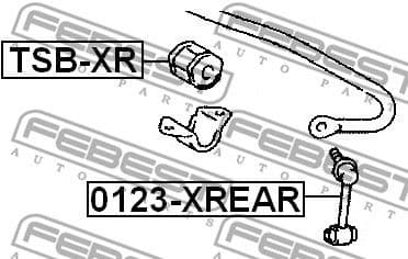 Link/Coupling Rod, stabiliser bar 0123-XREAR - image 2