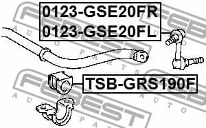 Mounting, stabiliser bar TSB-GRS190F - image 2