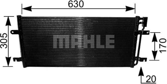 Condenser, air conditioning BEHR AC 231 000S