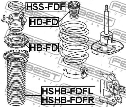 Protective Cap/Bellow, shock absorber HSHB-FDFR - image 2