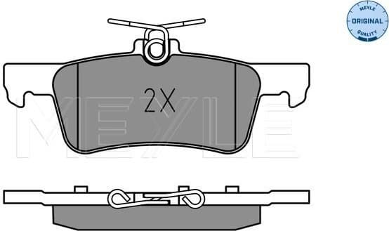 Brake Pad Set, disc brake MEYLE-ORIGINAL: True to OE. 025 259 6816