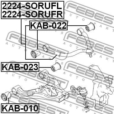 Control/Trailing Arm, wheel suspension 2224-SORUFR - image 2