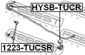 Link/Coupling Rod, stabiliser bar 1223-TUCSR - image 2