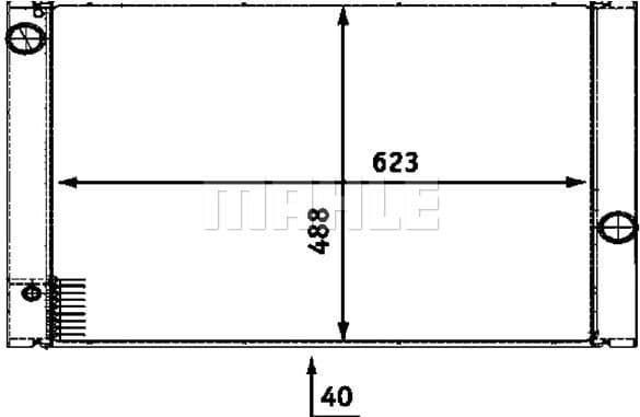 Radiator, engine cooling BEHR *** PREMIUM LINE *** CR 511 000P - image 2