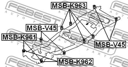 Mounting, vehicle frame MSB-K963 - image 2