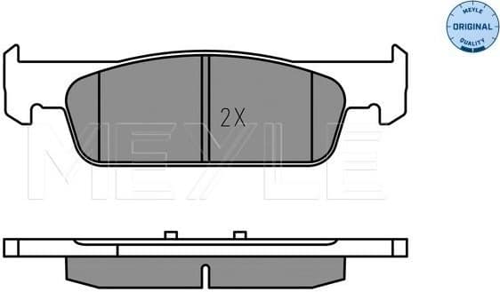 Brake Pad Set, disc brake MEYLE-ORIGINAL: True to OE. 025 257 3817 - image 2
