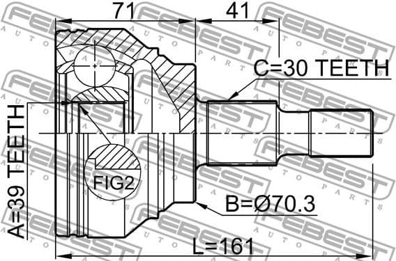 Joint Kit, drive shaft 1610-164 - image 2