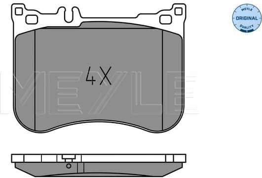 Brake Pad Set, disc brake MEYLE-ORIGINAL: True to OE. 025 257 0617