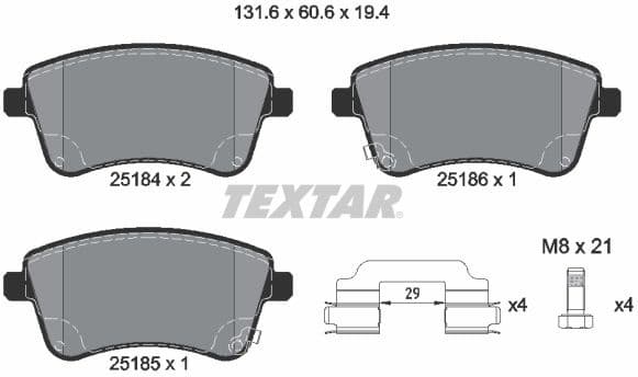 Brake Pad Set, disc brake Q+ 2518401