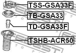Suspension Strut Support Mount TSS-GSA33F - image 2