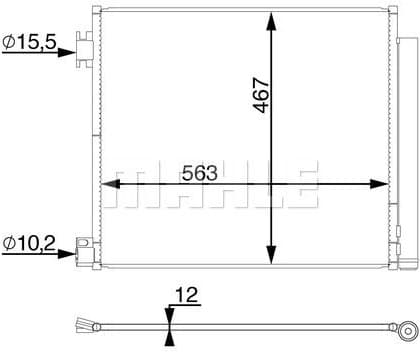 Condenser, air conditioning BEHR AC 78 000S