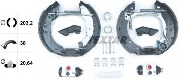 Brake Shoe Set Shoe Kit Pro 84059801