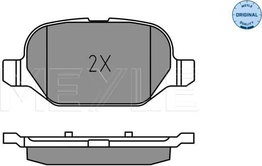 Brake Pad Set, disc brake MEYLE-ORIGINAL: True to OE. 025 254 1014 - image 2