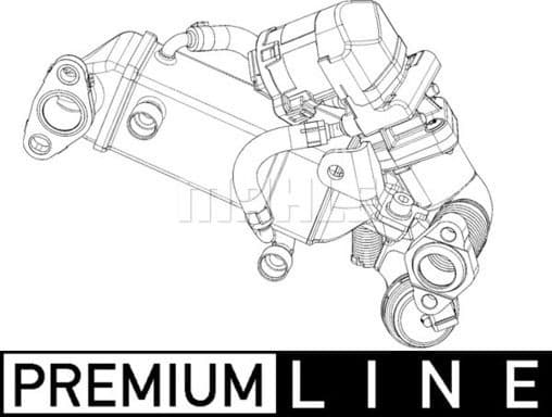 Cooler, exhaust gas recirculation BEHR *** PREMIUM LINE *** CE 10 000P