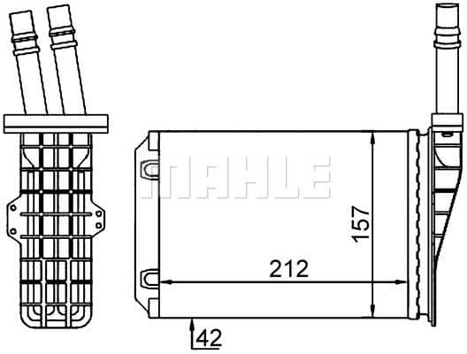 Heat Exchanger, interior heating BEHR AH 209 000S