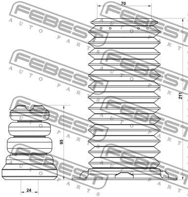 Dust Cover Kit, shock absorber BMSHB-F30F-KIT - image 2