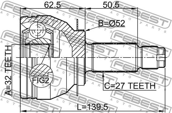 Joint Kit, drive shaft 0810-B13MT - image 2