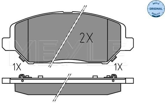 Brake Pad Set, disc brake MEYLE-ORIGINAL: True to OE. 025 228 0420