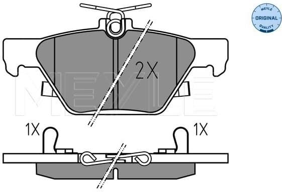 Brake Pad Set, disc brake MEYLE-ORIGINAL: True to OE. 025 221 5814