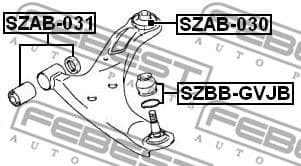 Mounting, control/trailing arm SZAB-030 - image 2