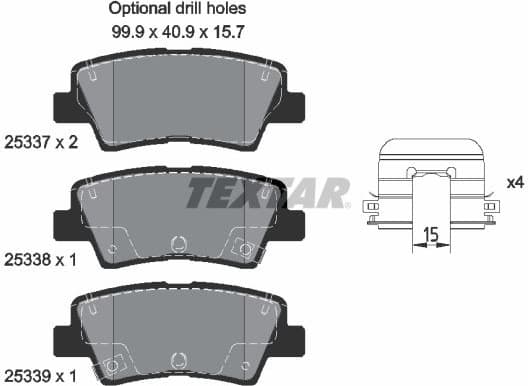 Brake Pad Set, disc brake Q+ 2533707