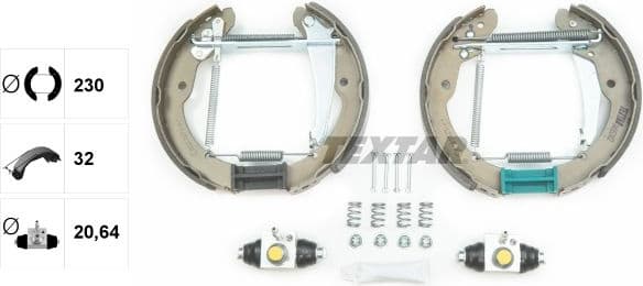 Brake Shoe Set Shoe Kit Pro 84052402
