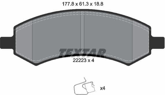 Brake Pad Set, disc brake Q+ 2222301