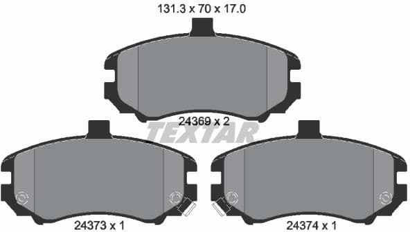 Brake Pad Set, disc brake 2436901