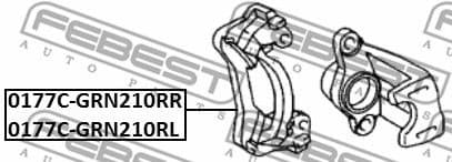 Brake Caliper Bracket Set 0177C-GRN210RR - image 2
