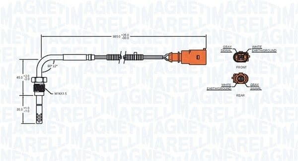 Sensor, exhaust gas temperature 172000201010 - image 2