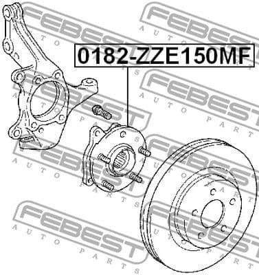 Wheel Hub 0182-ZZE150MF - image 2