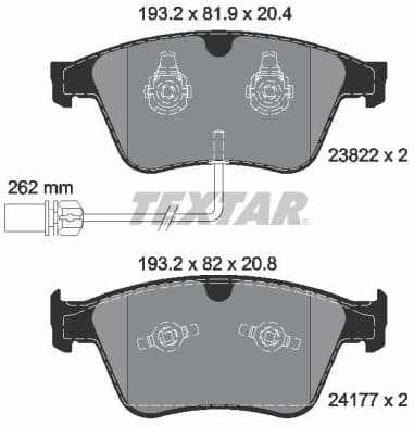 Brake Pad Set, disc brake Q+ 2382201