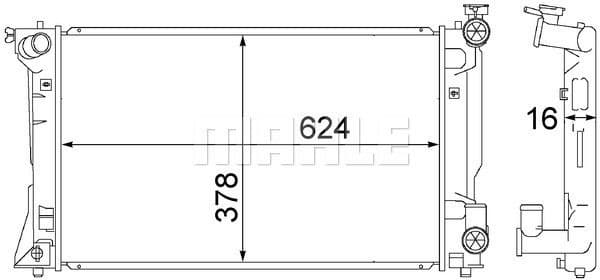 Radiator, engine cooling BEHR CR 1529 000S
