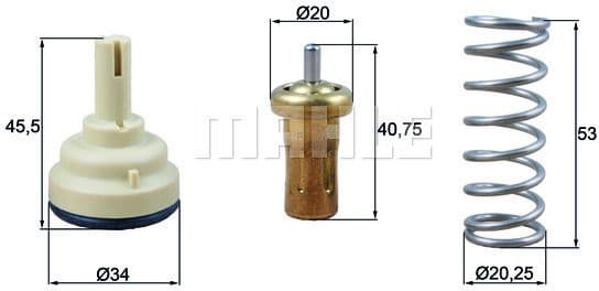 Thermostat, coolant BEHR TX20980D - image 2