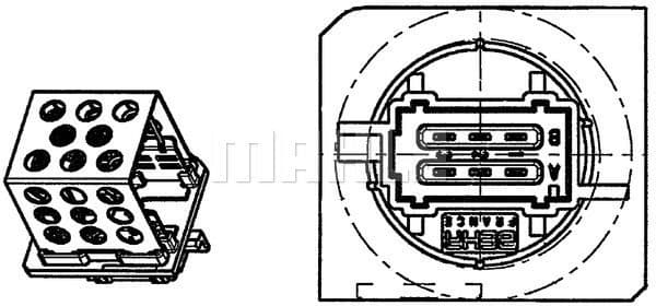 Resistor, interior blower BEHR *** PREMIUM LINE *** ABR 91 000P - image 2