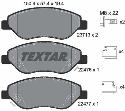 Brake Pad Set, disc brake Q+ 2247601