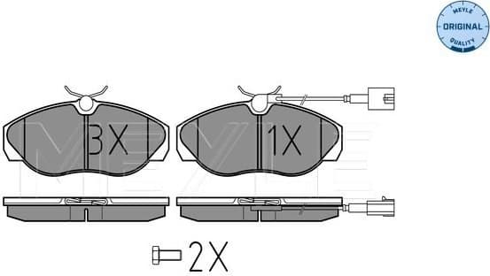 Brake Pad Set, disc brake MEYLE-ORIGINAL: True to OE. 025 236 0219/W