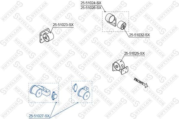 Mounting, engine 25-51027-SX