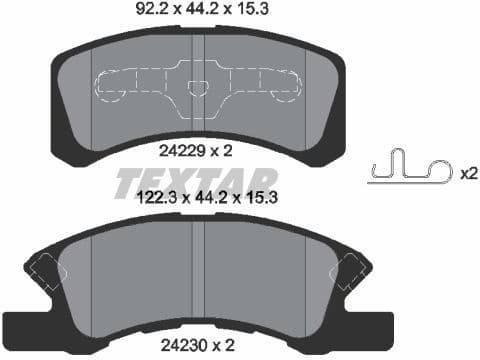 Brake Pad Set, disc brake 2422901