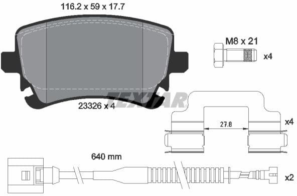 Brake Pad Set, disc brake Q+ 2332603