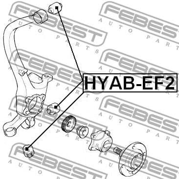 Mounting, control/trailing arm HYAB-EF2 - image 2