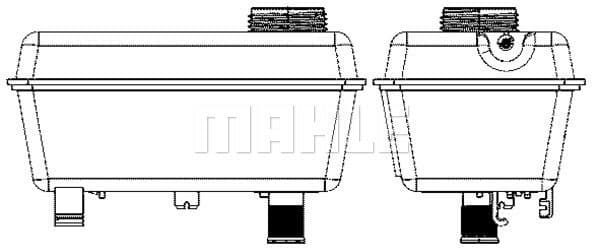 Expansion Tank, coolant BEHR CRT 27 000S