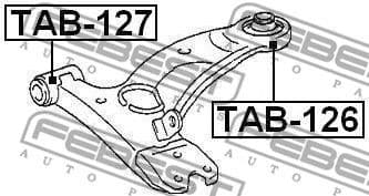 Mounting, control/trailing arm TAB-127 - image 2