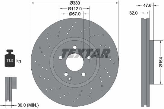 Brake Disc PRO+ 92124105