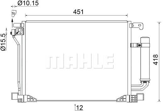 Condenser, air conditioning BEHR AC 953 000S