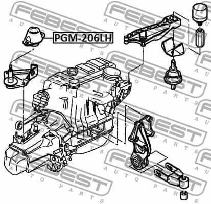Mounting, engine PGM-206LH - image 2