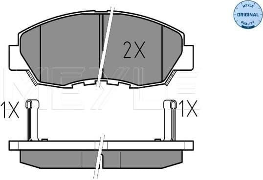 Brake Pad Set, disc brake MEYLE-ORIGINAL: True to OE. 025 214 9918/W
