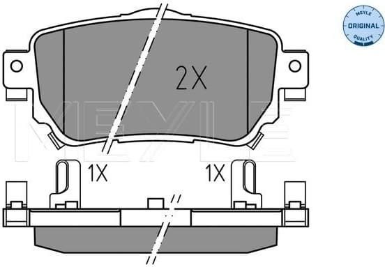 Brake Pad Set, disc brake MEYLE-ORIGINAL: True to OE. 025 259 6515