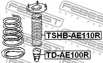 Protective Cap/Bellow, shock absorber TSHB-AE110R - image 2